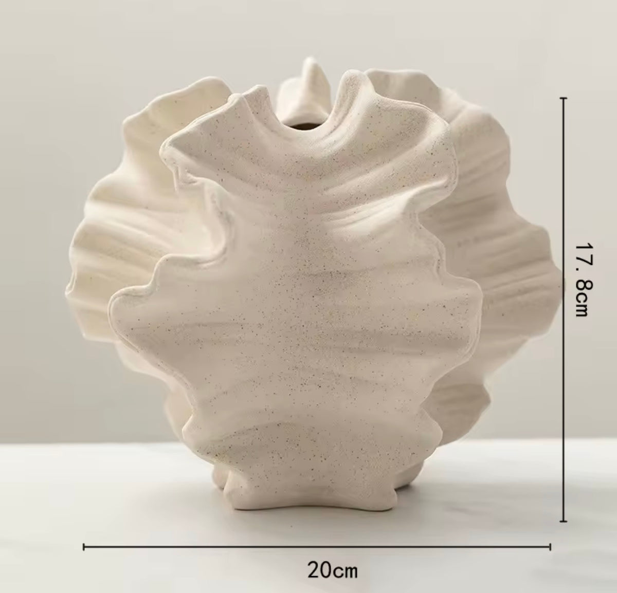 Sculpted Wave Ceramic Vase