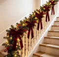 Luxury Burgundy Velvet Christmas Bow - 10 Pack