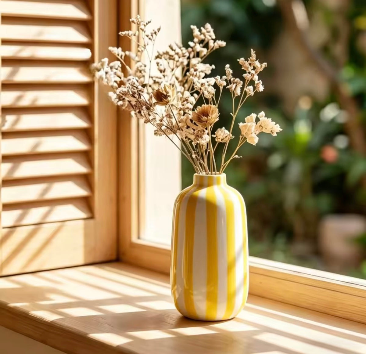 Striped Ceramic Vase